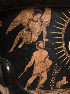 Kırmızı figürlü bir lekythos