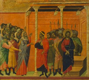 Altarpiece: Ferisiler tarafından suçlanan İsa, Mesih
