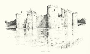 Bodiam Kalesi (lito) by Duncan Moul