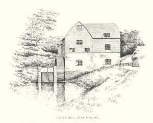 Castle Mill, Dorking yakınlarında (lito)