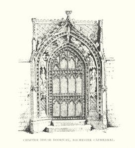 Chapter House Kapı Girişi, Rochester Katedrali (lito) by Duncan Moul