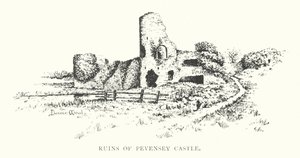 Pevensey Kalesi kalıntıları (lito) by Duncan Moul