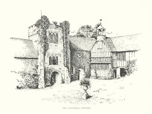 The Courtyard, Ightham (lito) by Duncan Moul