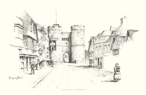 Westgate, Canterbury (lito) by Duncan Moul