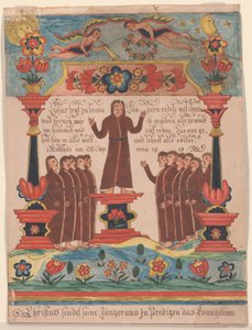 İsa Havarilerine Gitti, c.1810-20 (kağıt üzerinde kalem & mürekkep ve wc) by Durs Sr. and Rudy, Durs Jr. Rudy
