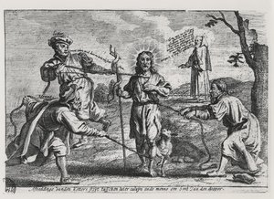 Mesih ve öğretisini tartışan Luther, Calvin ve Menno Simons
