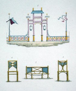 Çin kapısı ve bahçe koltukları, G. van Laar