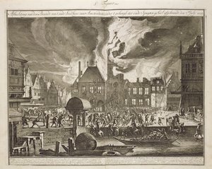 Eski Amsterdam Belediye Binasında Yangın, 17 Temmuz 1652, Hollanda