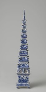 Çiçek piramidi, c.1710-20 (fayans) by Dutch School