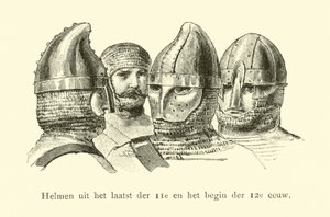 11. yüzyılın sonları ve 12. yüzyılın başlarına ait kasklar by Dutch School