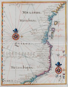 Mombasa, Doğu Afrika haritası. by Dutch School