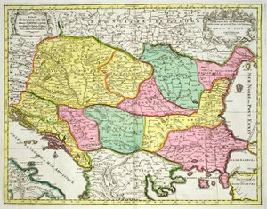 Macaristan Krallığı ve Tacına Birleşen Devletlerin Haritası, pub. Jan Barend Elwe, Amsterdam, 1742