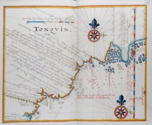 Burma kıyılarının haritası. by Dutch School