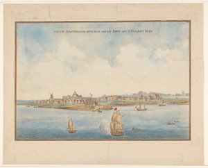 New Amsterdam ve Manhattan, 1660 dolayları by Dutch School