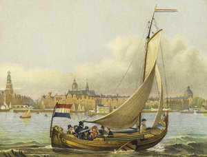 Y, Hollanda, 19. Yüzyılda tekne gezintisi keyfi