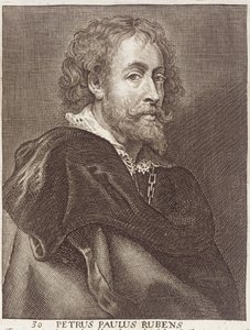 Joannes Meyssens (1612-70) tarafından oyulmuş bir dizi sanatçı portresinden Peter Paul Rubens portresi (1577-1640) plaka 30 by Dutch School
