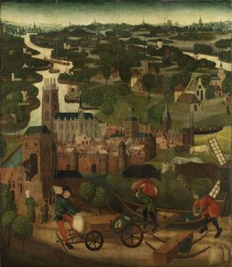 St Elizabeth Flood, Master of the Holy Elisabeth panelleri c.1490-5 by Dutch School
