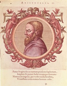 Filozof Aristoteles (MÖ 384-322), Johannes Sambucus (1531-1584) tarafından yazılan Antik ve Yeni Fizik ve Filozofların İkonları