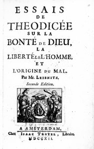 Gottfried Leibniz tarafından Theodicee için Başlık Sayfası, ikinci baskı 1712