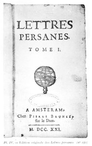 Charles de Montesquieu (1689-1755) 1721 tarafından Les Lettres Persanes