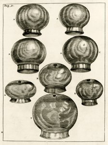 Çeşitli kupa bardakları, Frederik Dekkers'ın The Practice of Medicine adlı eserinden, 1694 by Dutch School