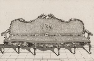 Kanepe, 18. yüzyılın ikinci yarısı (kağıt üzerine gravür) by Duval. A. (after)