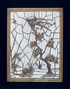 Japon tarzında plaket (fildişi, ormolu, yaldızlı bakır ve gümüşlenmiş metal) by Duvinage and Harinckouk