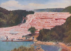 Yeni Zelanda Pembe Teraslarının Mutlak Yıkımlarından Önce Kızarmış Güzelliği, c1935