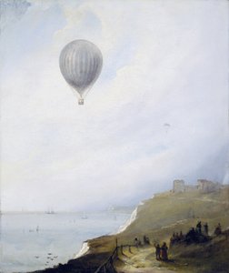 Uçurumların Üzerinde Balon, Dover, 1840 by E.W. Cocks