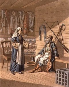 A. Manz tarafından oyulmuş bir Grebensky Kazak (litho) by E. (after) Karnejeff