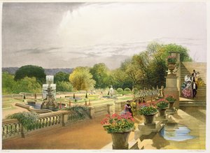 Parterre, Leeds yakınlarındaki Harewood Evi, pub. Thomas McLean tarafından