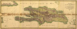 Santo Domingo Adası Haritası by E. Beaucosté