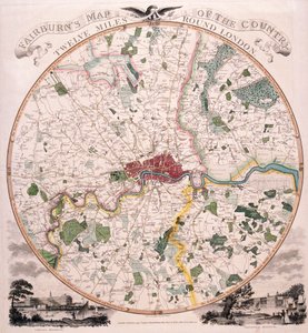 Londra Haritası, 1798 by E Bourne