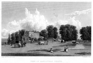 Hampstead Heath, Londra, 19. yüzyıl manzarası.