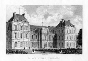 Lüksemburg Sarayı, Paris, c1830. by E. I. Roberts