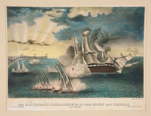 ABD Fırkateyni Philadelphia, Trablus açıklarında kayalıklarda (U.S. Military Magazine Army and Navy, Cilt II