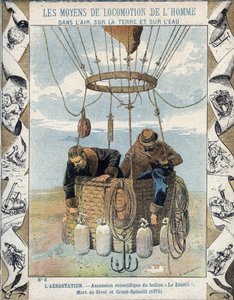 Gazeteci Joseph Eustache Croce Spinelli (1845-1875), deniz subayı Henri Theodore Sivel (1834-1875) ve Fransız yazar ve bilim adamı Gaston Tissandier (1843-1899) Zenith balonunun sepetinde, oksijen eksikliği nedeniyle bilincini kaybettikten sonra görülüyor.