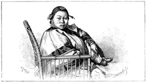 Ayakları bağlı kadın, Çin, 19. yüzyıl by Etienne Antoine Eugene Ronjat