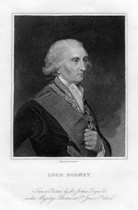 Amiral George Brydges Rodney 1719-1792, 1. Baron Rodney, 19. yüzyıl. by E. Scriven
