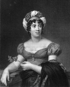 Germaine de Stael, Fransız yazar, romancı ve siyasi propagandacı, 1836. by E. Scriven