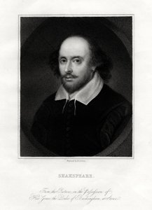 William Shakespeare, İngiliz oyun yazarı, 19. yüzyıl. by E. Scriven