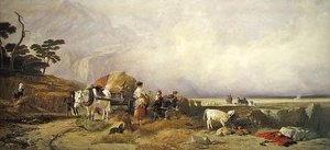 Yaylalarda Hasat (kağıt üzerine suluboya) by E. and Callcott A. W. Landseer