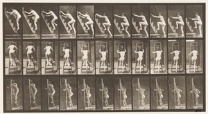 Plaka 110. Yükselen Merdiven, Bir Seferde İki Adım by Eadweard Muybridge