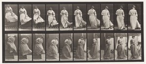 Levha 142. İnen Merdivenler, Dönen Elbise Yakalandı, 1885 by Eadweard Muybridge