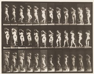 Levha 147. İnen Merdivenler; Su Kavanozunu Sağ Omuzda Çevirmek, 1872-1885 by Eadweard Muybridge
