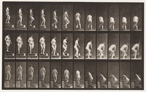 Plaka 149. İnen Merdivenler; Sürahi Kaldırmak İçin Eğilmek, 1872-1885 by Eadweard Muybridge