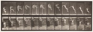 Plaka 152. Zıplama; Koşma Düz Yüksek Atlama (Ayakkabı) by Eadweard Muybridge