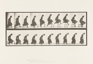 Plaka 156. Zıplama; Koşarak Düz Yüksek Atlama, 1885 by Eadweard Muybridge