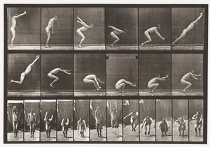 Plaka 163. Zıplama; Ayakta Geniş Atlama, 1872-1885 by Eadweard Muybridge