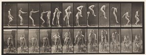 Plaka 166. Zıplama; Adamın Arkasında by Eadweard Muybridge